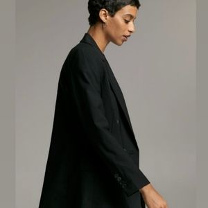 Babaton black Double breated long oversized blazer large size